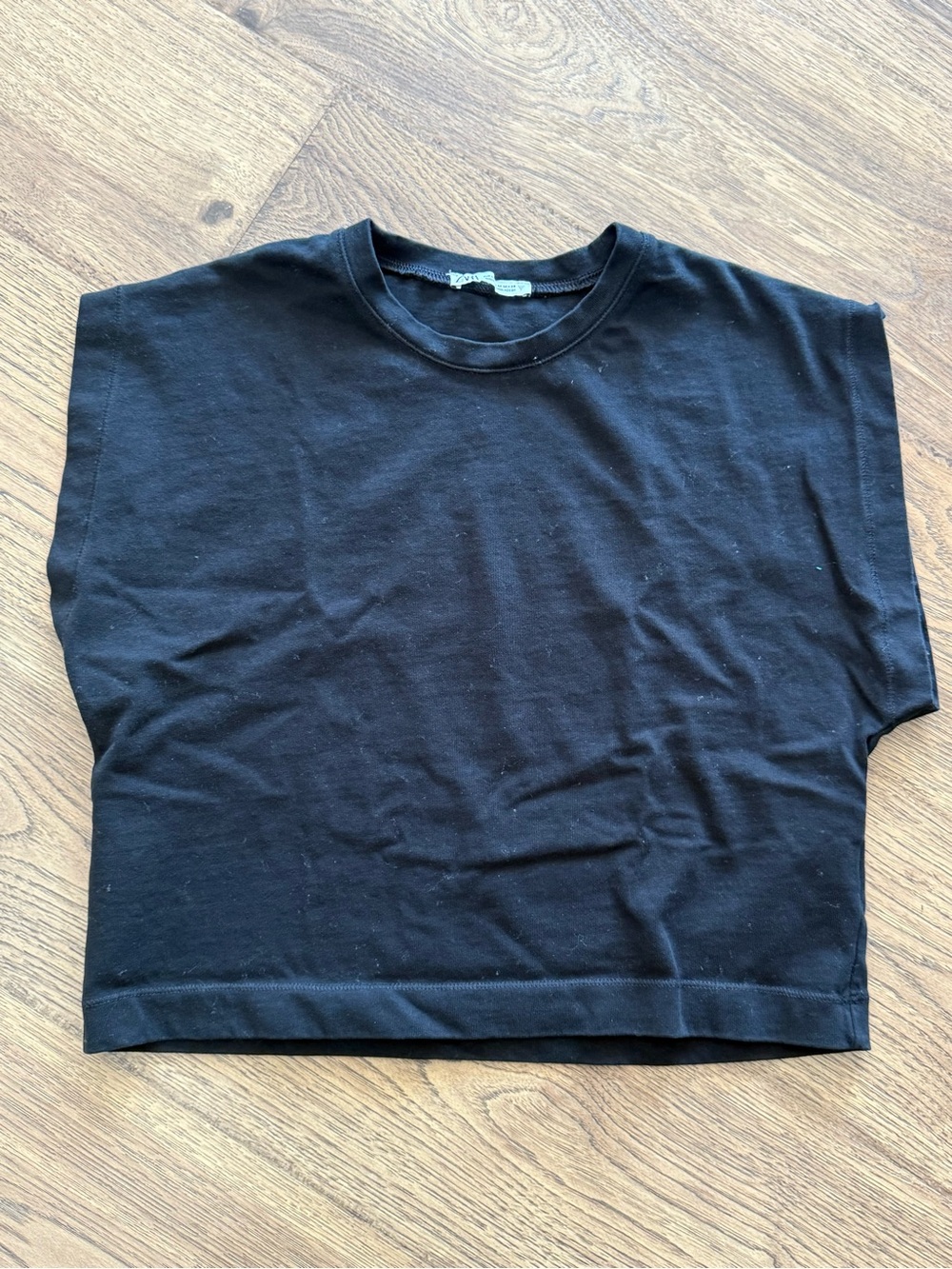 ZARA Basic Black Boxy Tee